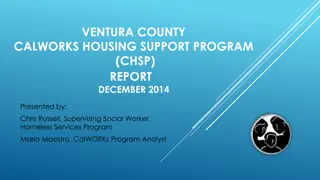 Ventura County CalWORKs Housing Support Program (CHSP) Report December 2014