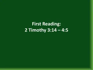 Guidance from 2 Timothy and Luke: Stay Faithful and Persistent in Prayer