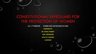 Constitutional Safeguard for the Protection of Women in Indian Law