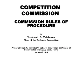 Competition Commission Rules of Procedure Presentation at National Conference