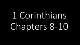 Balanced Living in 1 Corinthians Chapters 8-10