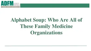 Overview of Family Medicine Organizations and Their Missions