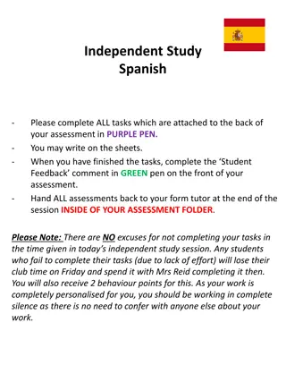 Spanish Verbs and Opinions Task for Improvement