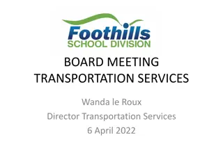 Challenges and Strategies in Transportation Services Board Meeting