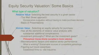 Equity Security Valuation and Types of Stock Sectors