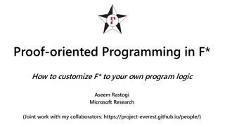 Exploring Proof-Oriented Programming in F*