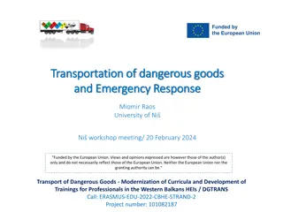 Modernization of Curricula for Transportation of Hazardous Materials and Emergency Response Workshop