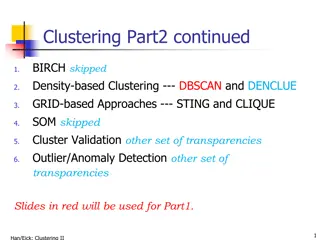 Density-Based Clustering Methods Overview