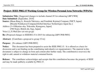 Suggested Changes to Enhance LRP UWB with Channel #3