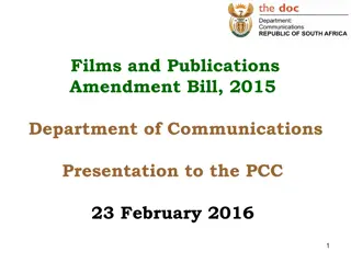 Films and Publications Amendment Bill 2015 - Department of Communications Presentation