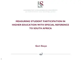 Measuring Student Participation in Higher Education in South Africa