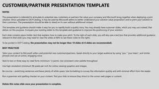 Microsoft Joint Solution Presentation Template for Customer and Partner Value Proposition