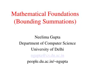 Mathematical Foundations: Bounding Summations and Series