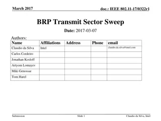 IEEE 802.11-17/0322r1 BRP Transmit Sector Sweep Protocol