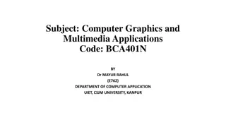 Computer Graphics and Multimedia Applications Overview