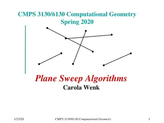 Plane Sweep Algorithms in Computational Geometry