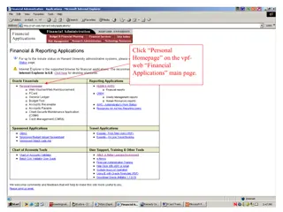 Guide to Reviewing Purchases and Transactions on the VPF Web Financial Application