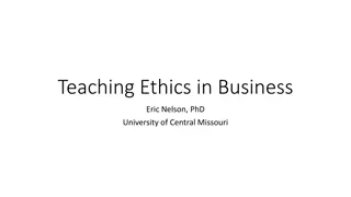 Teaching Business Ethics: Perspectives and Decision-Making