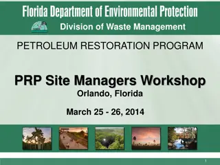 Petroleum Restoration Program Site Managers Workshop in Orlando, Florida