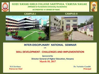 Guru Nanak Girls College - National Seminar on Skill Development