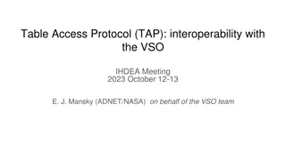 Integration of REST/TAP Services into VSO Metadata DB Table