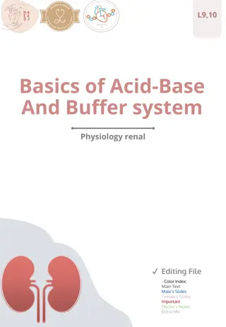 Acid-Base Balance and Regulation in the Body