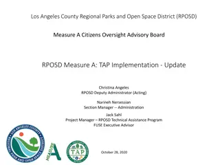 Los Angeles County Regional Parks Measure A TAP Implementation Update