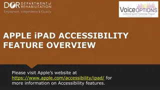 iPad Accessibility Features Overview