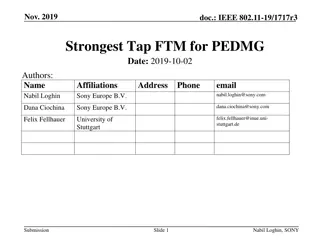 IEEE 802.11-19 Presentation on Strongest Tap FTM for PEDMG