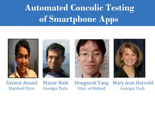 Automated Concolic Testing of Smartphone Apps