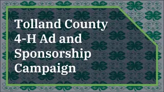 Tolland County 4-H Ad and Sponsorship Campaign Information