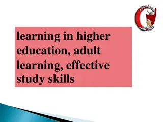 Comprehensive Guide to Effective Study Skills and Adult Learning in Higher Education