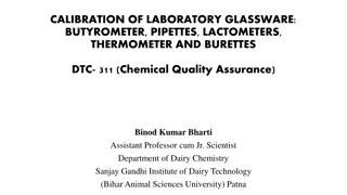 Calibration of Laboratory Glassware for Milk Analysis