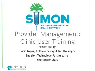 Provider Management Clinic User Training Overview