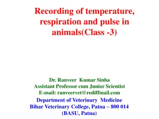 Animal Temperature, Respiration, and Pulse Recording Guide