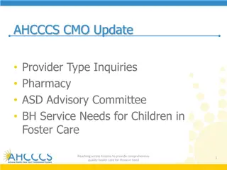 AHCCCS Health Care Updates for Provider Inquiries and Pharmacy Services