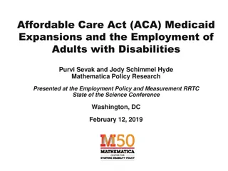 Medicaid Expansion and Employment of Adults with Disabilities