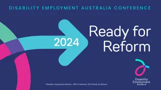 Disability Employment Reform: DEA Conference 2024 'Ready for Reform'