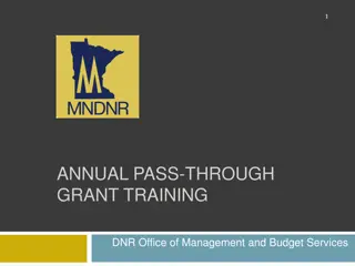 Annual Pass-Through Grant Training Overview