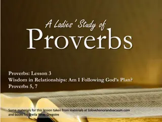 Wisdom in Relationships: Following God's Plan in Proverbs