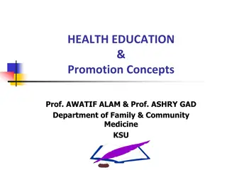 Health Education and Promotion Concepts