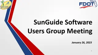 SunGuide Software Users Group Meeting Highlights January 26, 2023