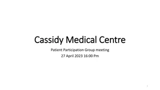 Cassidy Medical Centre Patient Participation Group Meeting Details