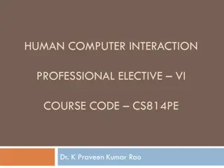 Overview of Human-Computer Interaction Course