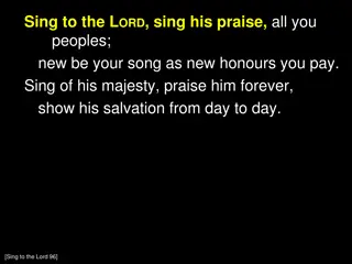 Sing to the LORD - Praise and Worship