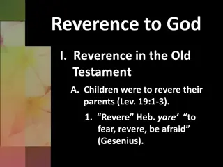 Reverence to God in the Old and New Testaments