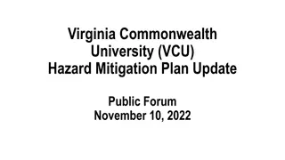 Virginia Commonwealth University (VCU) Hazard Mitigation Plan Update Public Forum