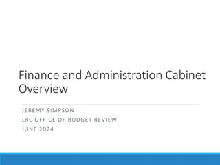 Overview of Finance and Administration Cabinet Responsibilities