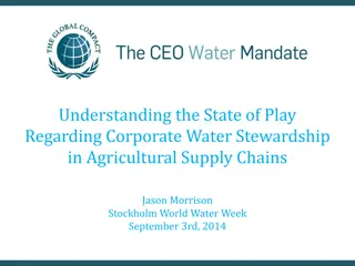 Corporate Water Stewardship in Agricultural Supply Chains: State of Play