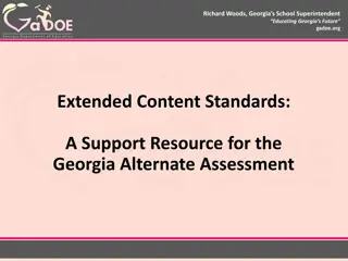 The Purpose of Extended Content Standards in Georgia